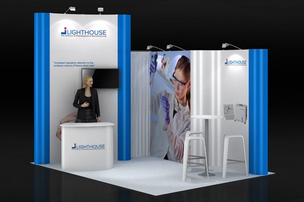 4x3 m - Stand d'angle | Stand d'exposition