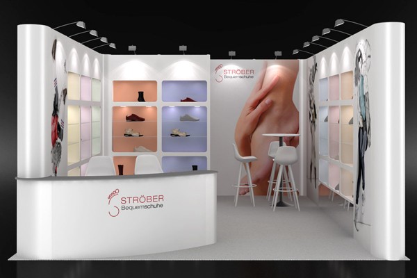 5x4 m - Stand droit | Stand d'exposition